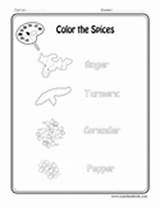 Coloring Spices Pages sketch template