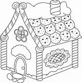 Gingerbread Coloring House Pages Christmas Printable Candy Houses Template Print Activity Colouring Kids Printables Man Cookies Holiday Adult sketch template