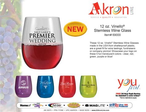 Aakron S Brand New 12 Oz Vinello Stemless Wine Glasses Are Made In The