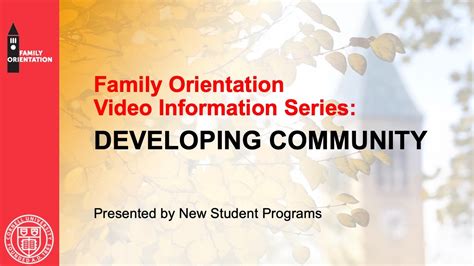 family orientation developing community cornellcast