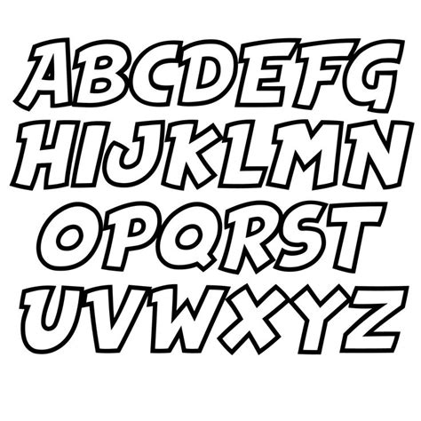 upper   letters  outlined  black ink
