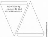 Bunting Template Printable Christmas Paper Own Colour Decorate sketch template