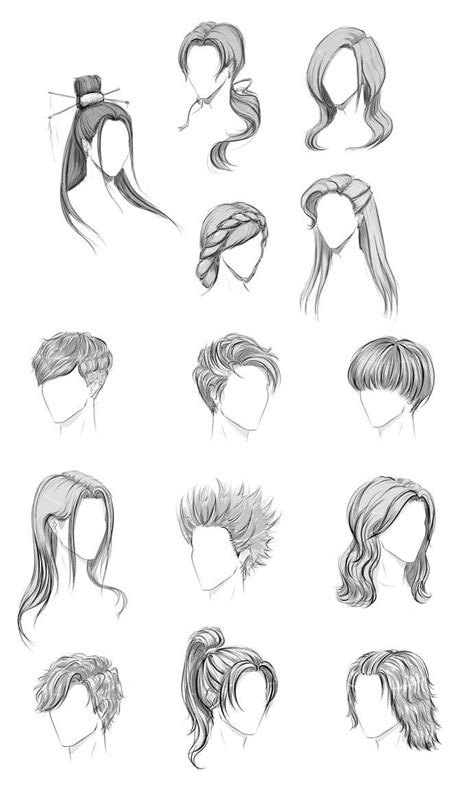 hair  adamasto  deviantart drawing hair tutorial hair sketch