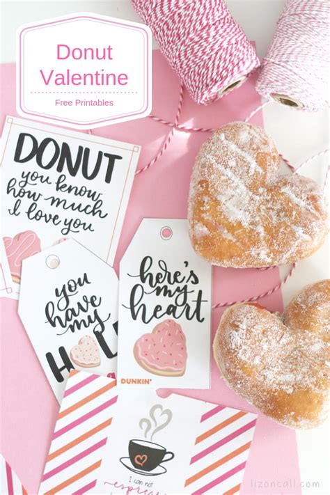 dunkin donut valentine printables liz  call