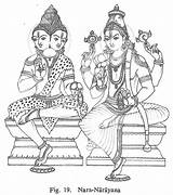 Hindu Coloring Gods Narayana Nara God Colouring Indian Pages sketch template