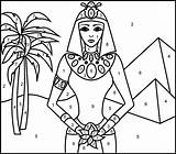 Egypt Coloring Color Princess Egyptian Pages Printable Number Queen Ancient Kids Printables Print Egipto Activities Colouring Para Princesses Coloritbynumbers Numbers sketch template