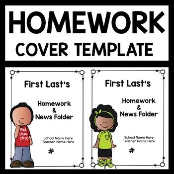 homework folder covers editable  teaching superkids tpt