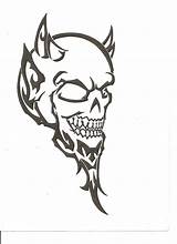 Tattoo Tribal Devil Skull Designs Fuzzy Dude Ink Fine Deviantart Tattooimages Biz sketch template