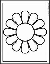Daisy Coloring Simple Pages Colorwithfuzzy sketch template