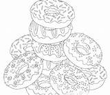 Colorir Rosquinha Ciambella Colorare Donut Gratuitamente sketch template