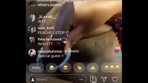 Lovely Peaches Shows Her Vagina During Instagram Stream And Plays With