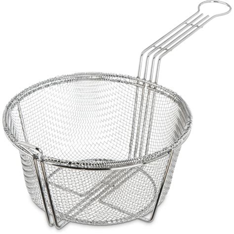 mesh fryer basket   chrome carlisle foodservice products