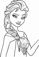 Elsa Coloring Printable Printables sketch template