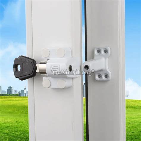 pcs child safety zinc alloy lock   aluminum hinged window safe lock  aluminum casement