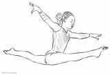 Gymnastics Coloring Pages Gabby Athlete Douglas Printable Color Kids Adults Bettercoloring sketch template