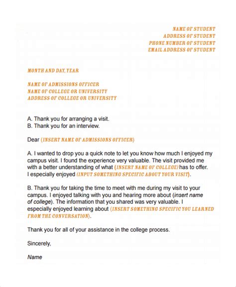 sample college acceptance letter templates   ms word