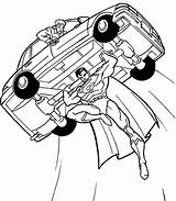 Car Flying Superman Coloring Pages Cars Template Coloringkidz Kids Lift sketch template