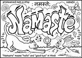 Namaste Yoga sketch template
