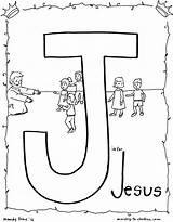 Coloring Jesus Bible Alphabet Pages Printable sketch template