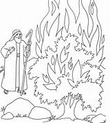 Moses Bush Burning Coloring Colouring Pages Kids Call Bible Ten Activities Craft Printable Baby Story Color Sunday School Plagues Crafts sketch template