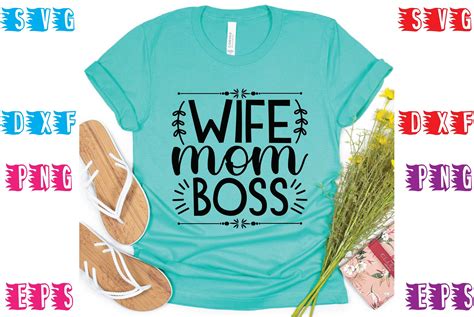 Wife Mom Boss Svg Graphic By Ur Design Shop · Creative Fabrica