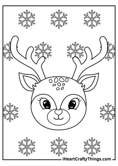 christmas reindeers coloring pages   printables