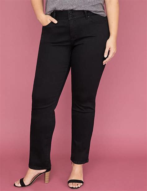 plus size women s slimming jeans lane bryant black jeans straight