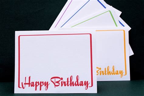 items similar  happy birthday card set blank   etsy