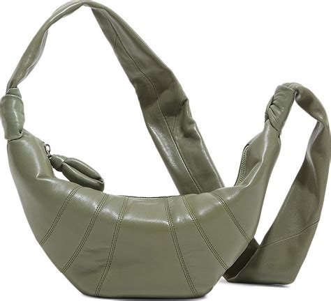 buy lemaire small croissant bag hedge green   bg ll