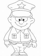 Hat Police Coloring Getdrawings sketch template