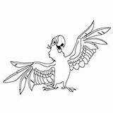 Coloring Pages Rio Parrot Flying Movie Blu Printable Cartoon Tiago Bia Carla Ones Little sketch template
