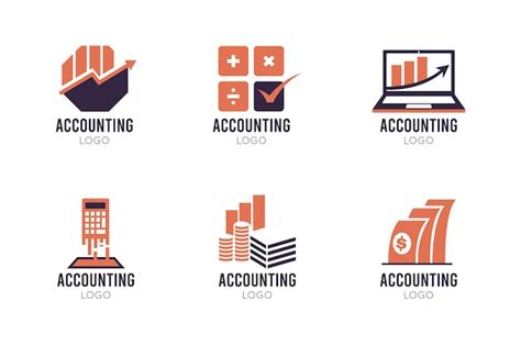 vector flat accounting logo collection