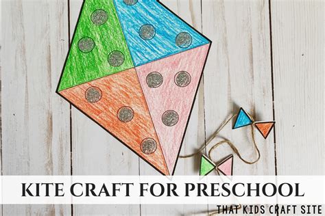 kite craft  preschool  printable template  kids craft site