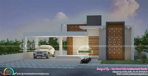 single floor modern small contemporary villa  sq ft kerala home design  floor plans