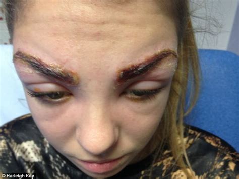teen model harleigh kay burnt  eyebrow tint faces