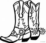 Boots Coloring Cowgirl Pages Cowboy Boot Printable Clipartmag Drawing Site sketch template