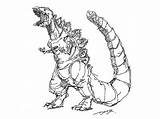 Godzilla Shin Dribbble sketch template