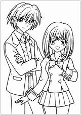 School Girl Anime Coloring Pages Manga Boy Getcolorings Color Drawing Printable sketch template