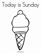 Coloring Sunday Today Ice Cream Cone Noodle Built California Usa Twistynoodle sketch template