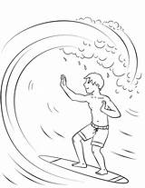 Surfing Coloring Boy Pages Surf Printable Boys Drawing Supercoloring Printables Categories Choose Board sketch template