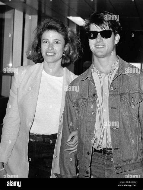 Schauspieler Tom Cruise Mit Mimi Rogers 1987 Stockfotografie Alamy