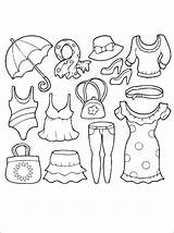 Clothes Coloring Pages Clothing Summer Printable Worksheet Preschoolers Coloriage Kids Book Fall Color Girls Sheets Colorier Getcolorings été Worksheets Child sketch template