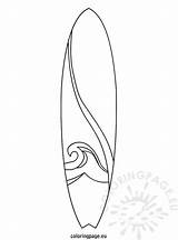 Surfboard Coloring sketch template