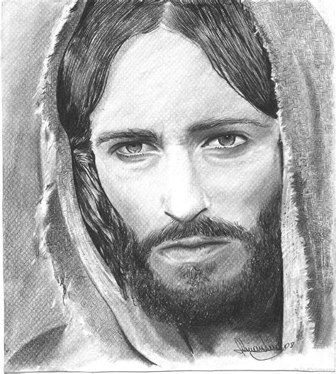 amazing pencil portrait  jesus christ