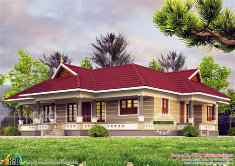 kerala model sloping roof single storied home  sq ft kerala home design  floor plans