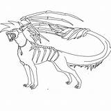Demon Lineart Hound sketch template