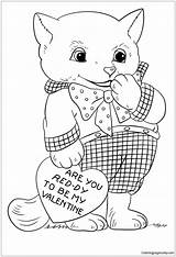 Valentine Pages Coloring Ready Animals Color sketch template
