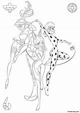 Ladybug Miraculous Superhelden Ausmalbilder Starke Rena Kwami Coloriage Aguijon Imprimer sketch template