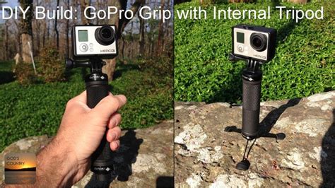 diy gopro grip handle  internal tripod cheap  easy  build gopro accessories gopro