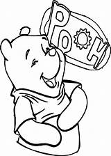 Pooh Winnie Laugh sketch template